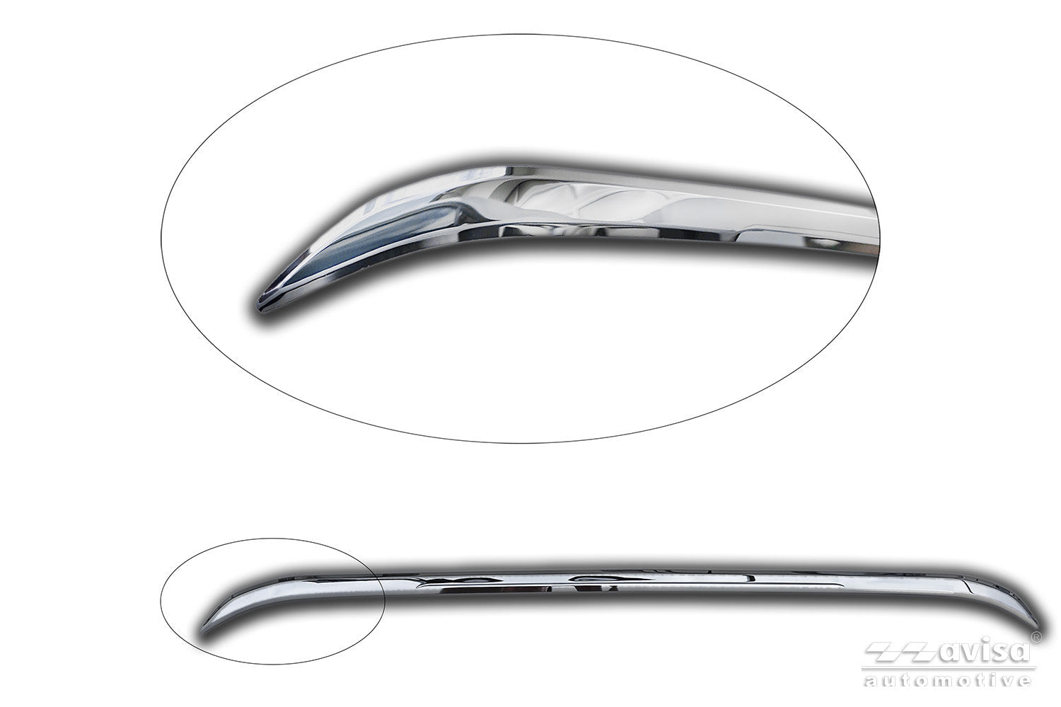 Bakluckelist Volkswagen ID 3 2019–2023, facelift 2023+ – Spegelpolerat silver | AVISA - Carlevel AB - Bakluckelist