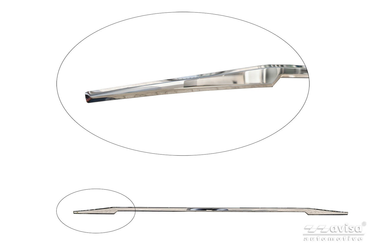 Bakluckelist Volkswagen ID 4 2020+ – Spegelpolerat silver | AVISA - Carlevel AB - Bakluckelist