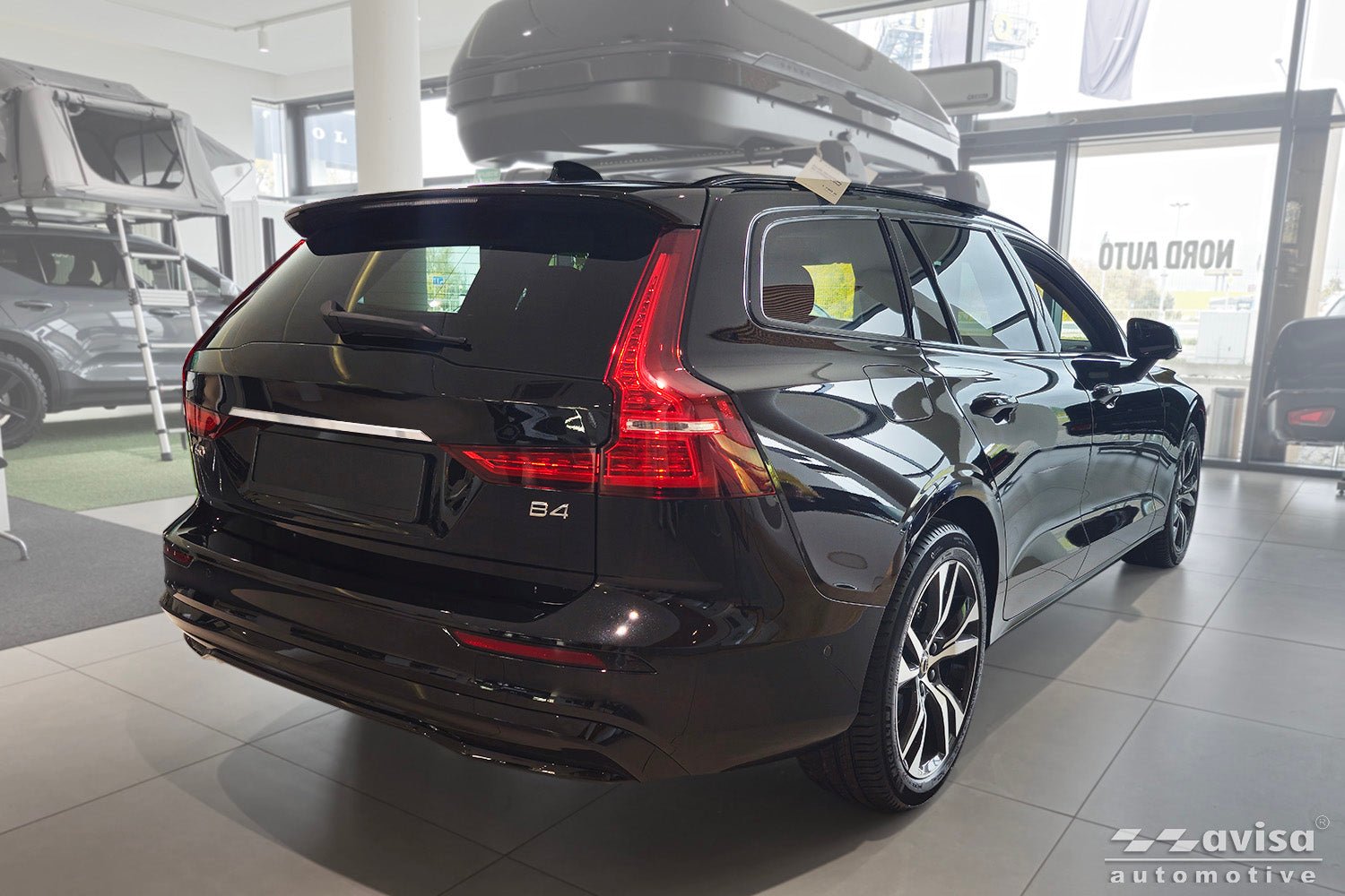 Bakluckelist Volvo V60 II 2018+ – Silver satin | AVISA - Carlevel AB - Bakluckelist
