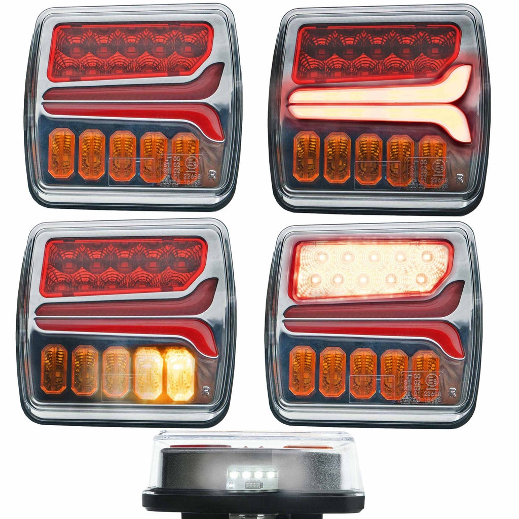 Baklykta – 12–24V DC – 105 × 105 × 70 mm - Carlevel AB - Fordon och delar > Fordonstillbehör