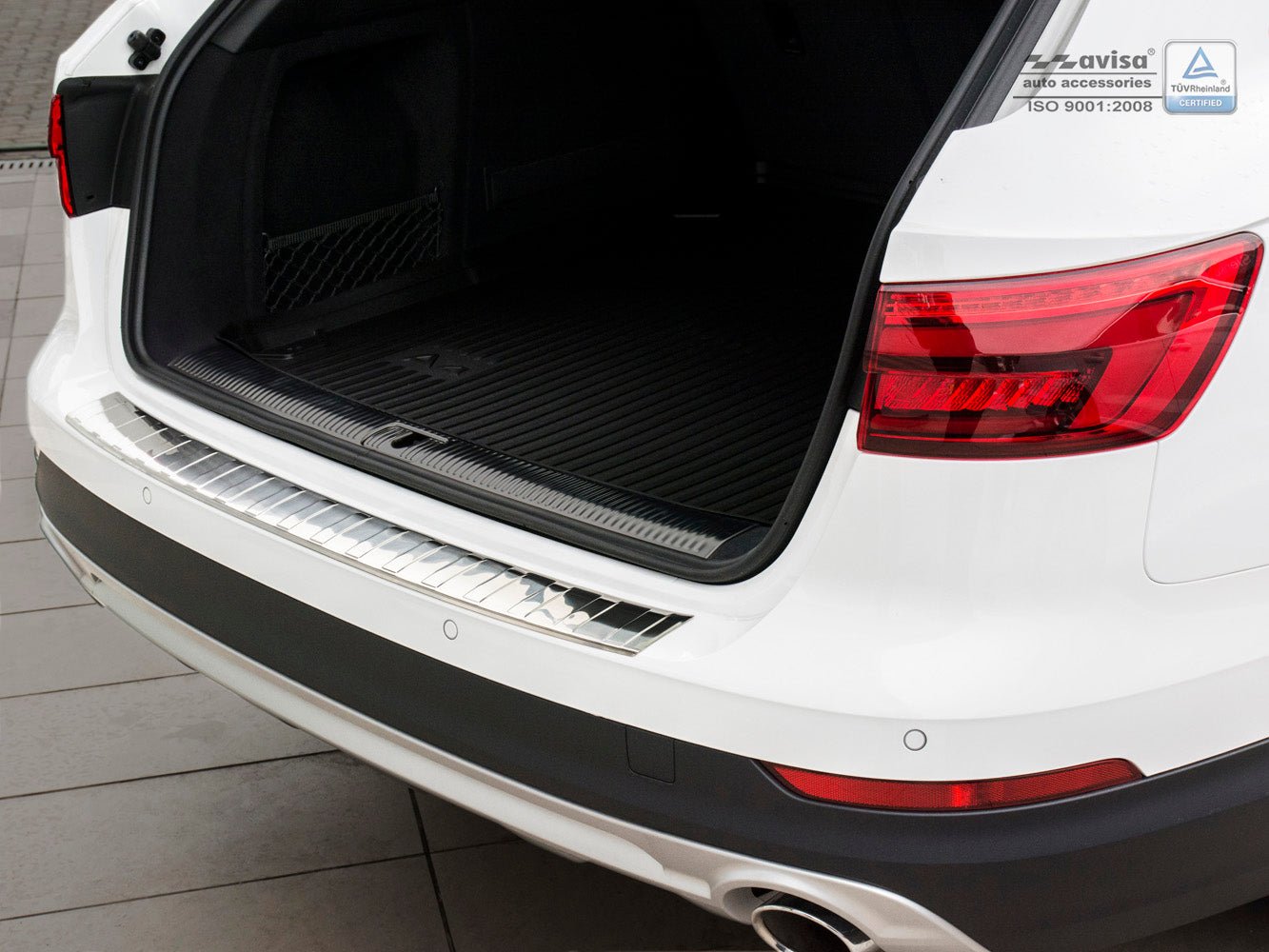 Lastskydd Audi A4 B9 Allroad 2016–2019, facelift 2019+ – Silver satin | AVISA - Carlevel AB - Lastskydd
