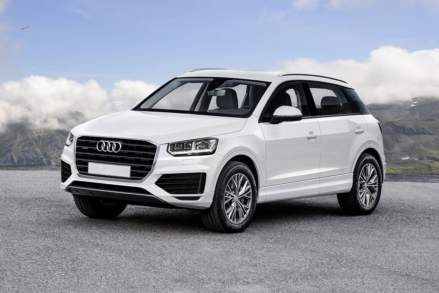 Lastskydd Audi Q2 crossover 2016–2020 – Silver satin | AVISA - Carlevel AB - Lastskydd