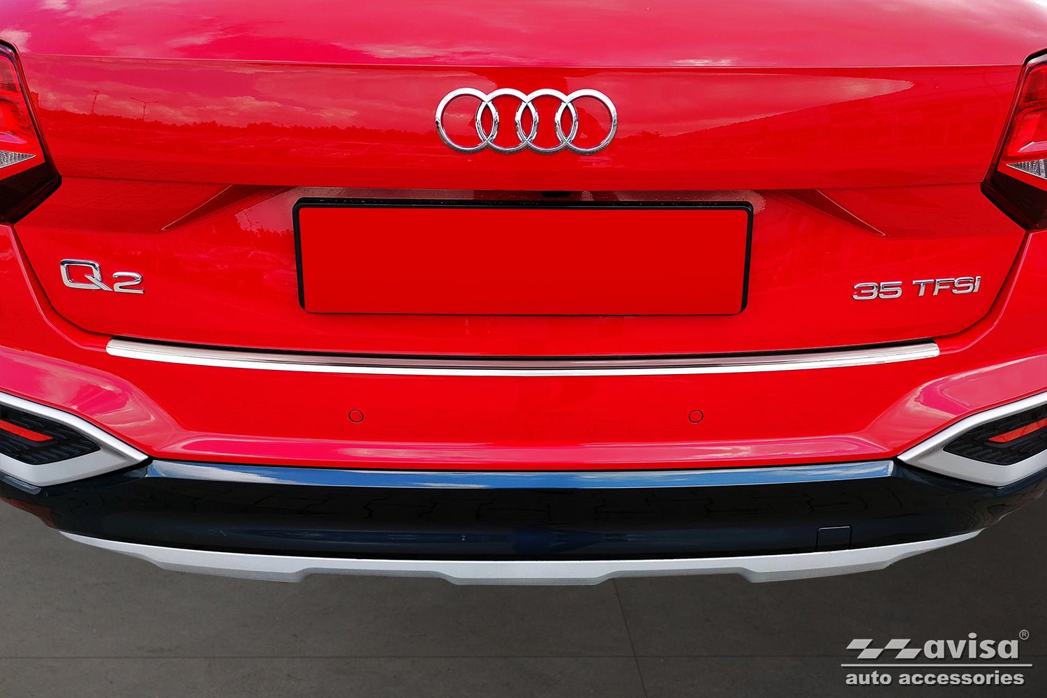 Lastskydd Audi Q2 crossover facelift 2020+ – Silver satin | AVISA - Carlevel AB - Lastskydd