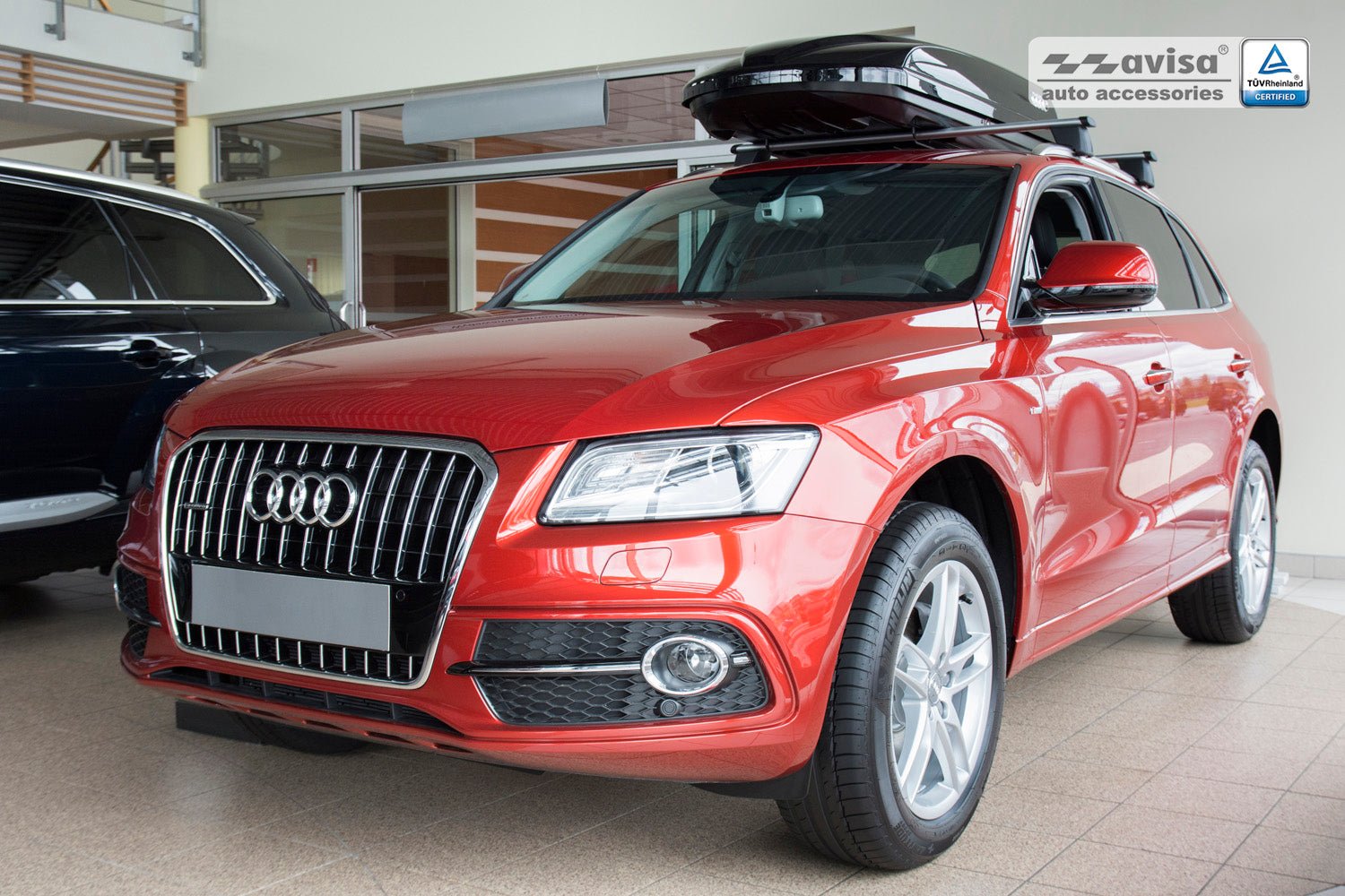 Lastskydd Audi Q5 2008–2012, facelift 2012–2016 / Audi SQ5 2013+ – Silver satin | AVISA - Carlevel AB - Lastskydd