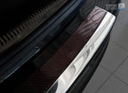Lastskydd Audi Q5 2008–2012, facelift 2012–2016 / Audi SQ5 2013+ – Spegelblank steel, Röd&Svart Kolfiber fibre | AVISA - Carlevel AB - Lastskydd
