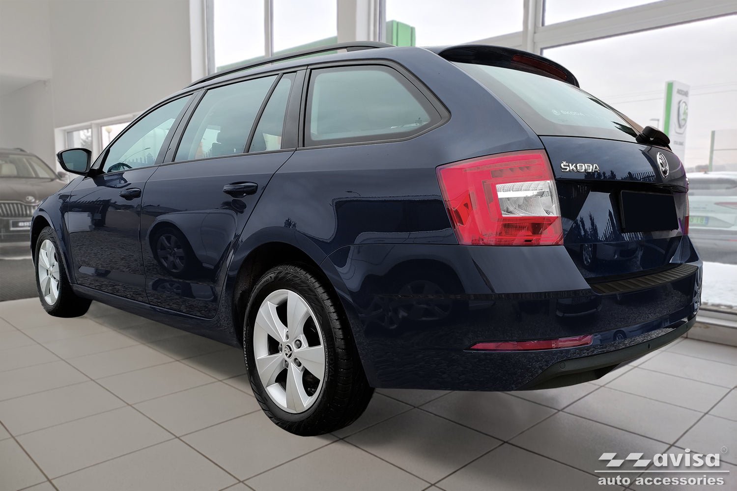 Lastskydd Black Mat Skoda Octavia III Kombi facelift 2016–2019 – Mattsvart (2/40377) | AVISA - Carlevel AB - Lastskydd