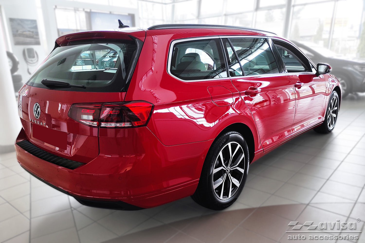 Lastskydd Black Mat Volkswagen Passat B8 variant/ R-line/ Alltrack/ GTE 2014–2019, facelift 2019–2023 – Mattsvart | AVISA - Carlevel AB - Lastskydd