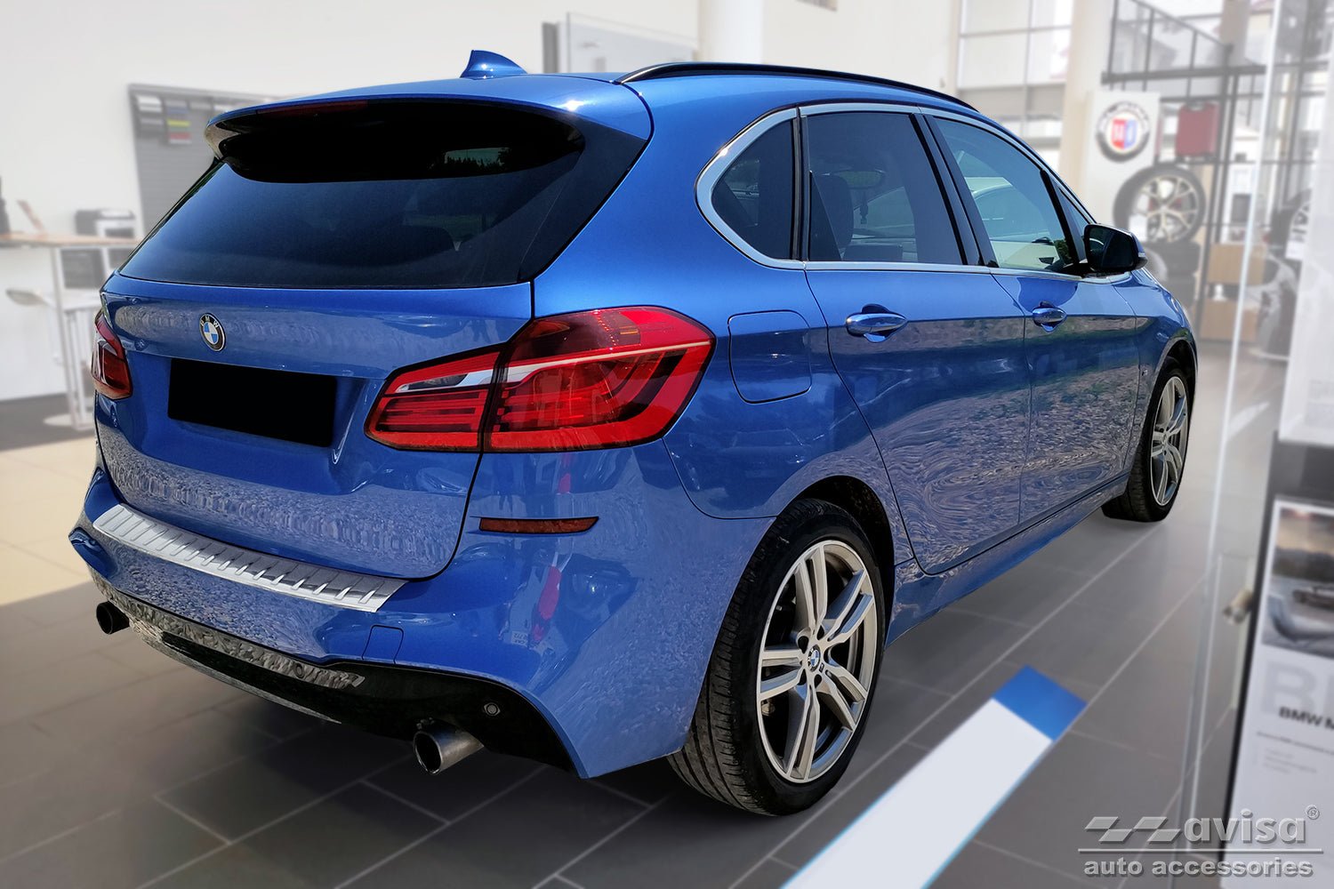 Lastskydd BMW 2 Active Tourer F45 M-paket 2014–2018, facelift 2018–2021 – Silver | AVISA - Carlevel AB - Lastskydd