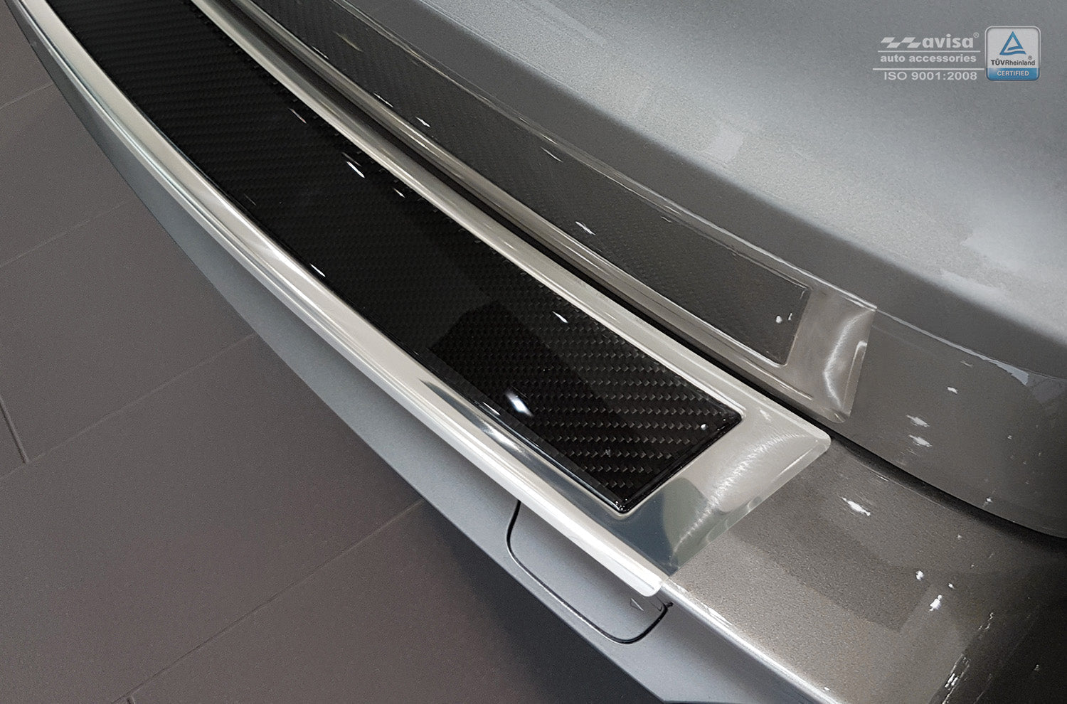 Lastskydd BMW X5 F15 2013+ – Spegelpolerat silver, Svart Kolfiber | AVISA - Carlevel AB - Lastskydd