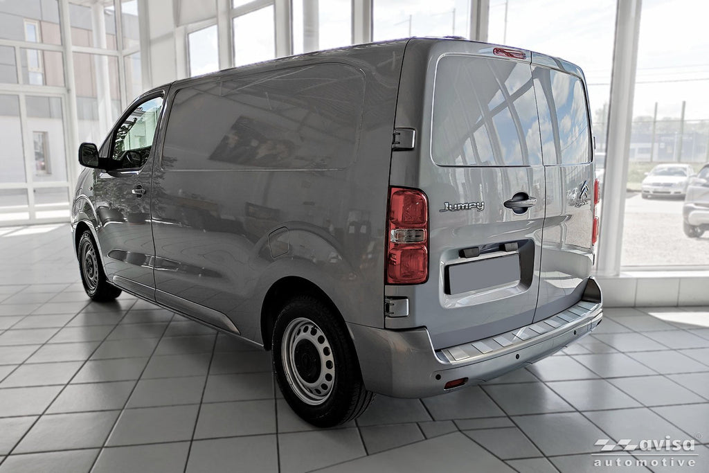 Lastskydd Citroen Jumpy III 4-dörrars 2016+ > The bak bumper protector fits to the carbody version med a length of 4.98 m. The bak… – Silver | AVISA - Carlevel AB - Lastskydd