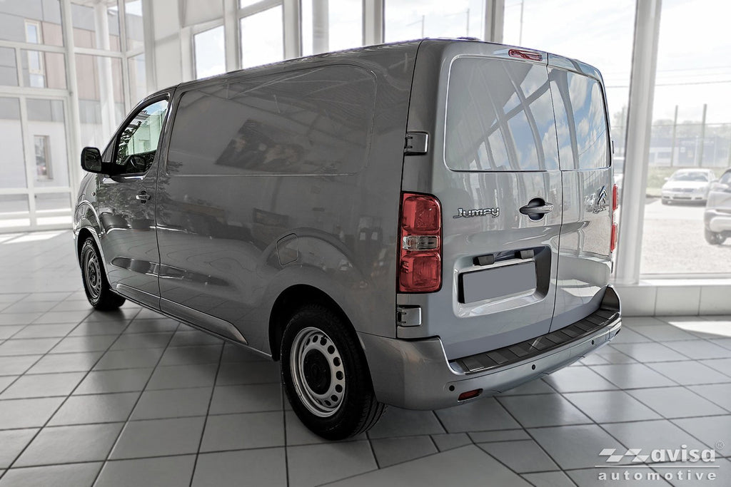 Lastskydd Citroen Jumpy III 4-dörrars 2016+ The bak bumper protector fits to the carbody version med a length of 4.98 m. The bak… – Svart | AVISA - Carlevel AB - Lastskydd