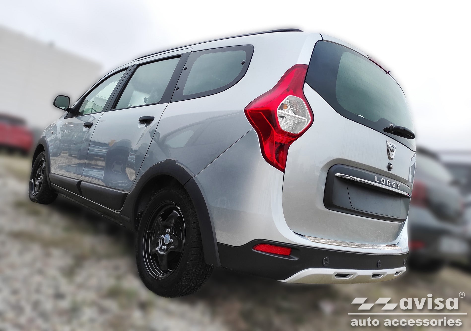 Lastskydd Dacia Lodgy 2012–2017, facelift 2017+ – Silver satin | AVISA - Carlevel AB - Lastskydd