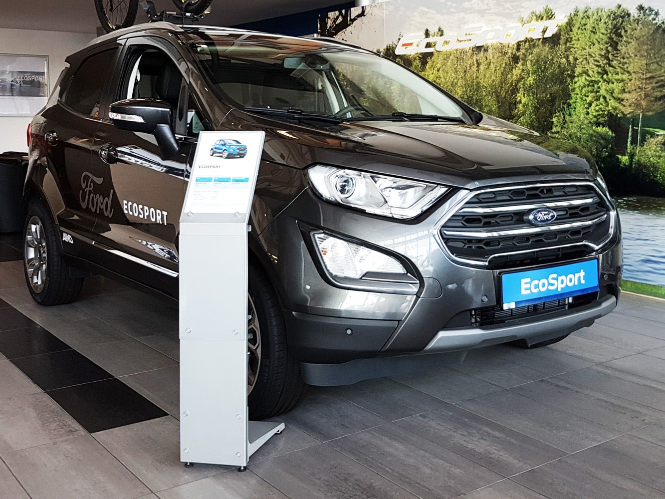Lastskydd Ford Ecosport II/ ST-Line facelift 2017+ – Silver satin | AVISA - Carlevel AB - Lastskydd