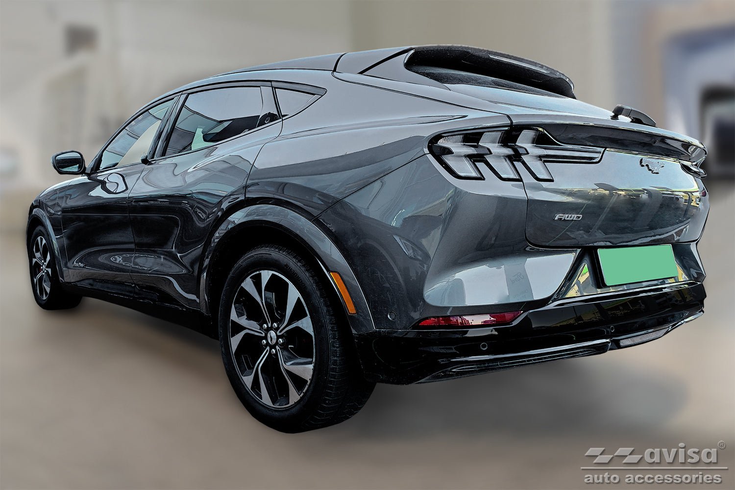 Lastskydd Ford Mustang Mach-E 2020+ (2 pcs) – Svart | AVISA - Carlevel AB - Lastskydd