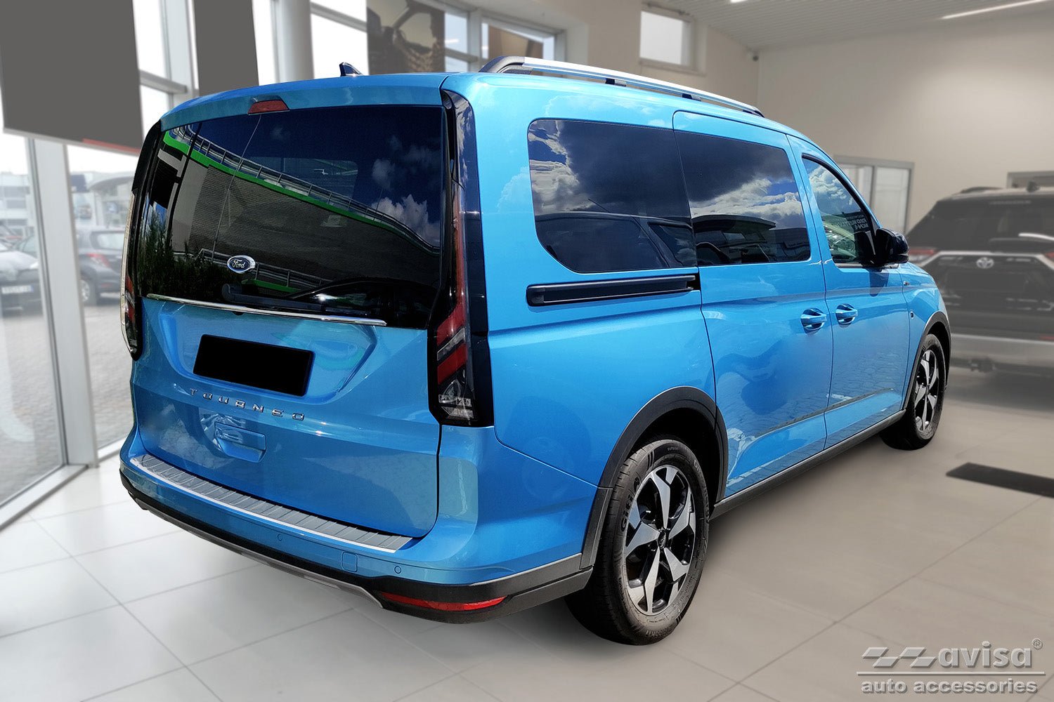 Lastskydd Ford Tourneo Connect III 2022+ / Ford Transit Connect III 2024+ – Silver satin | AVISA - Carlevel AB - Lastskydd