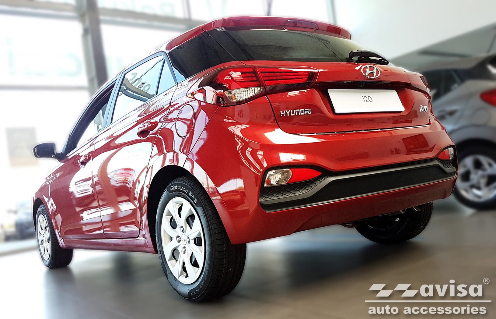 Lastskydd Hyundai i20 II halvkombi 5-dörrars facelift 2018–2020 m.fl. – Silver satin | AVISA - Carlevel AB - Lastskydd