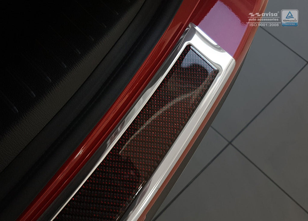 Lastskydd Mazda CX-5 I 2012–2014, facelift 2014–2017 – miror steel, Röd&Svart Kolfiber | AVISA - Carlevel AB - Lastskydd