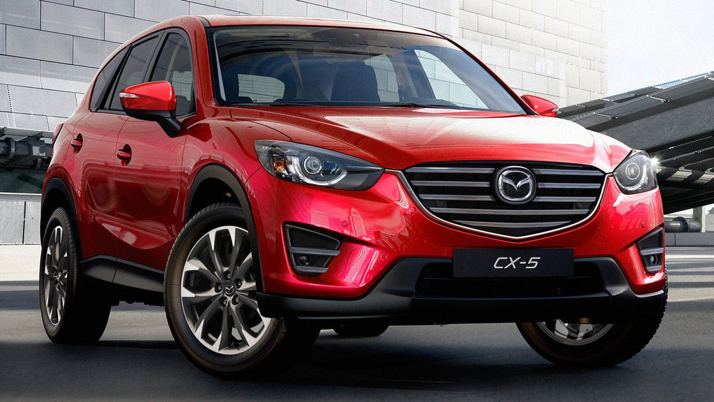 Lastskydd Mazda CX-5 I 2012–2014, facelift 2014–2017 – Svart steel, Röd&Svart Kolfiber | AVISA - Carlevel AB - Lastskydd