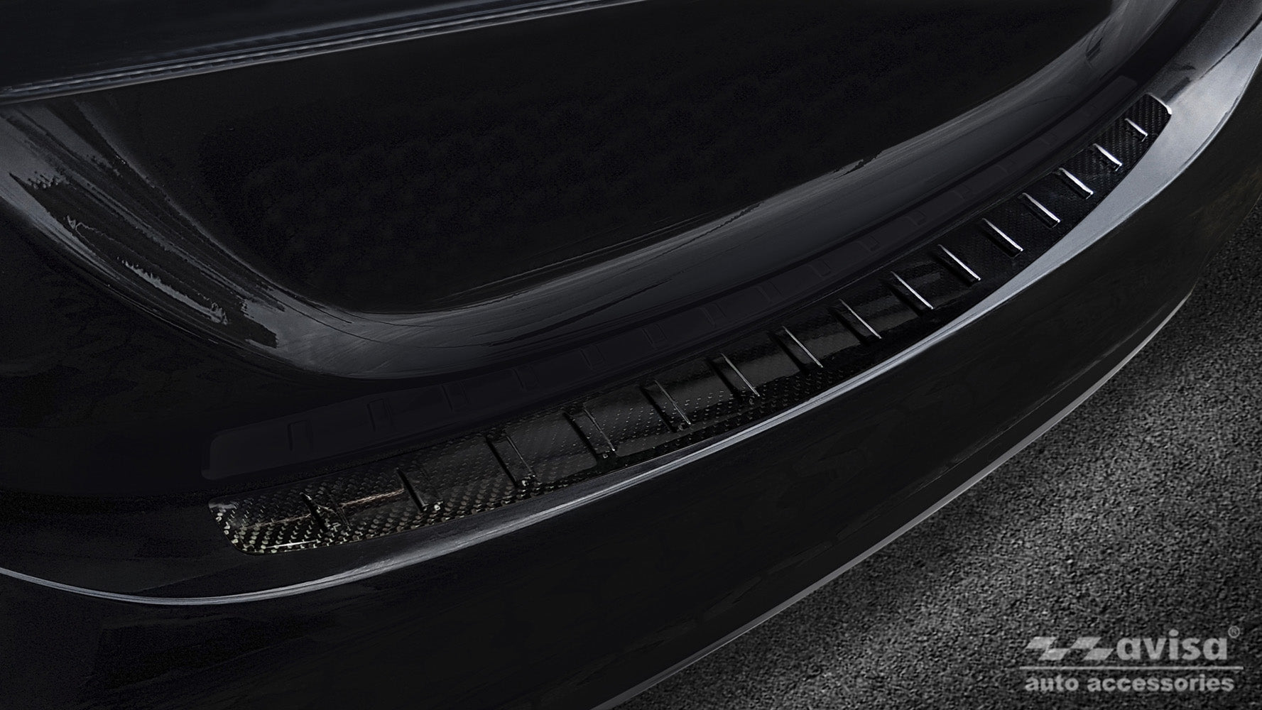 Lastskydd Mercedes C Class IV W205/ AMG sedan 2014–2019, facelift 2019+06.2021+ Svart | AVISA - Carlevel AB - Lastskydd