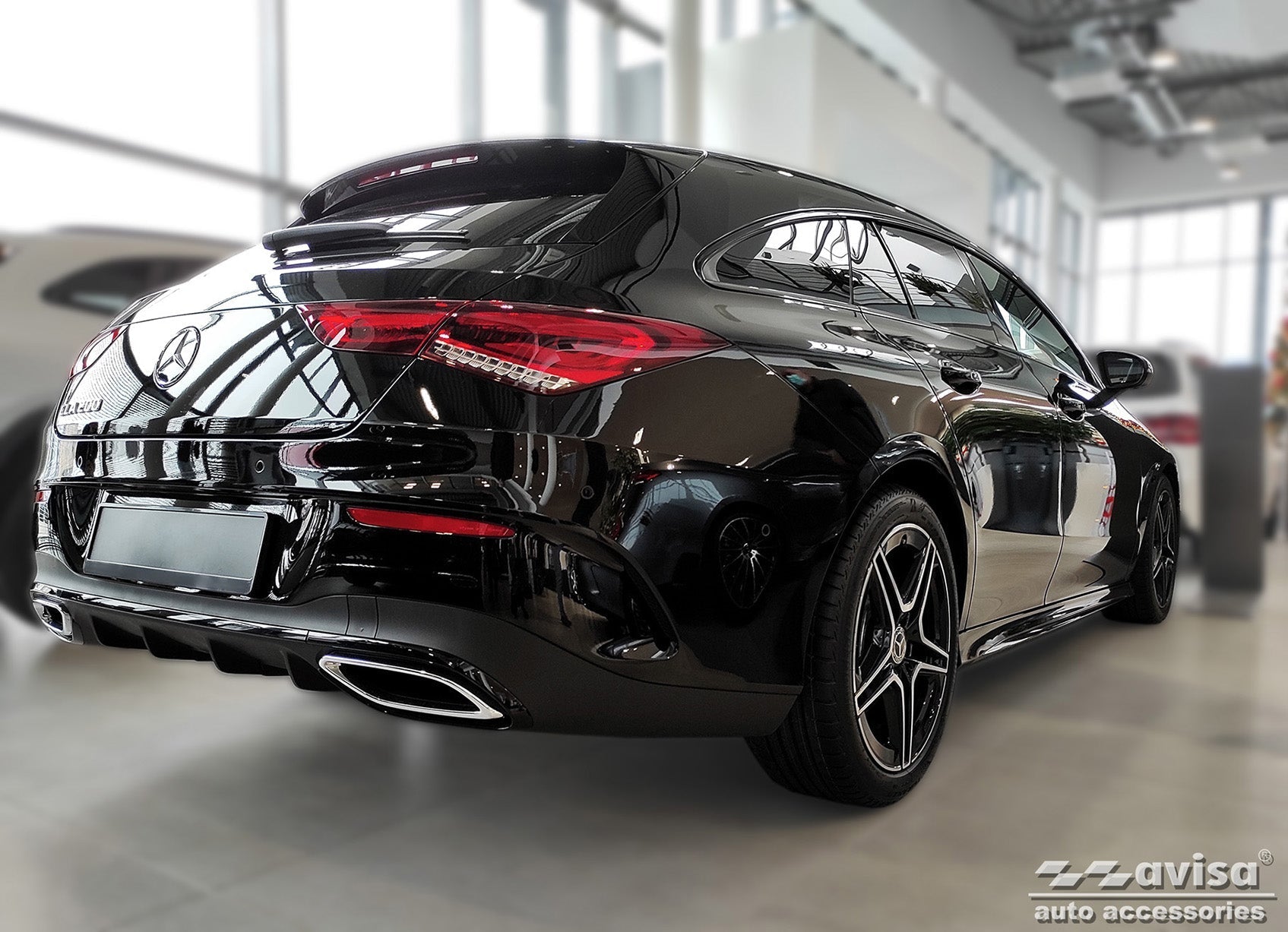 Lastskydd Mercedes Cla II Shooting Brake (X118) 2019+2-025/ AMG-Line – Svart | AVISA - Carlevel AB - Lastskydd