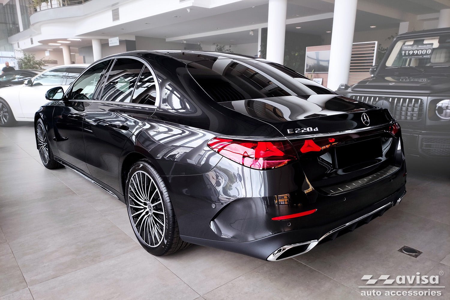 Lastskydd Mercedes E Class W214 Sedan 2023+ – Svart | AVISA - Carlevel AB - Lastskydd