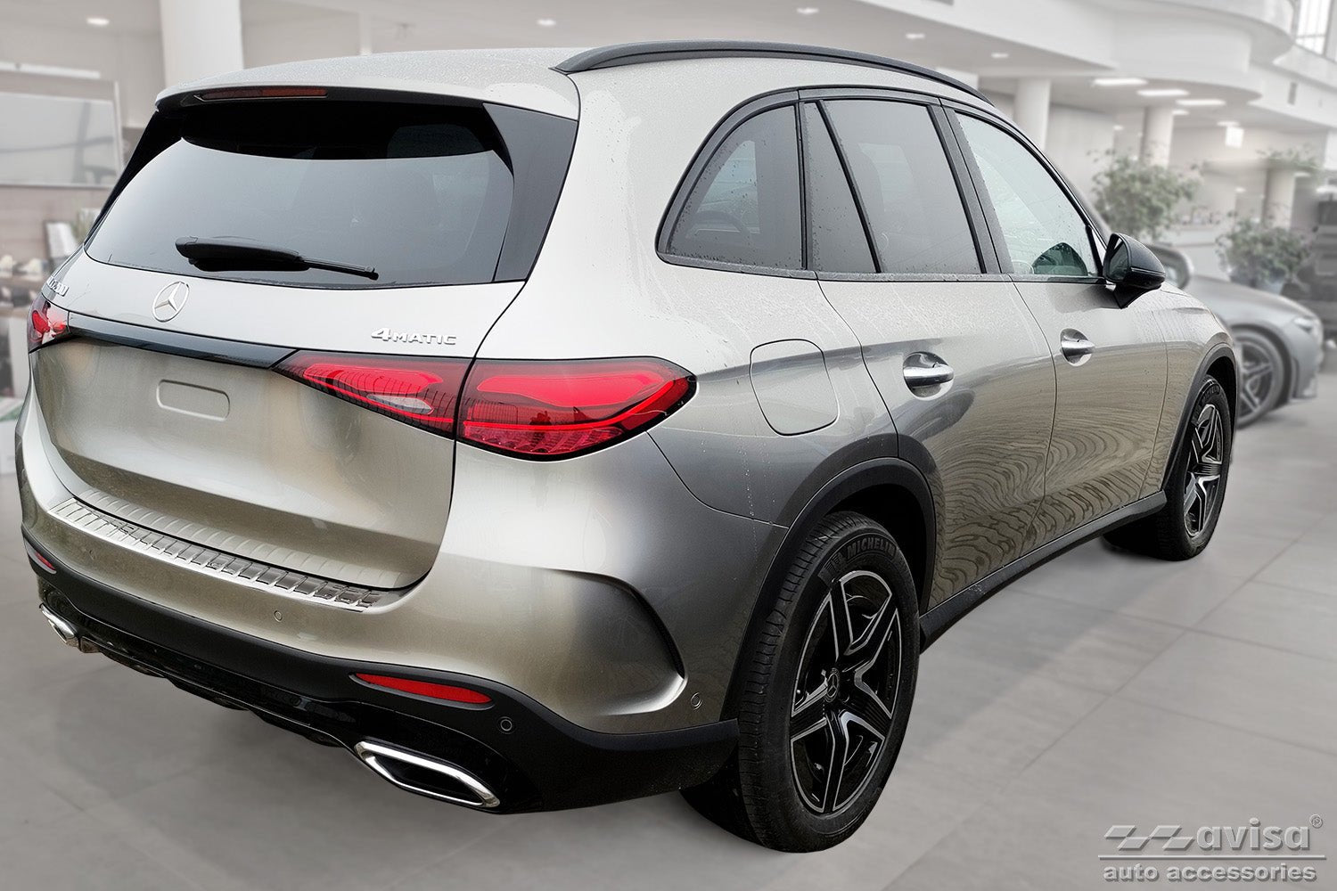 Lastskydd Mercedes Glc II (X254) 2022+/ AMG – Spegelpolerat silver | AVISA - Carlevel AB - Lastskydd