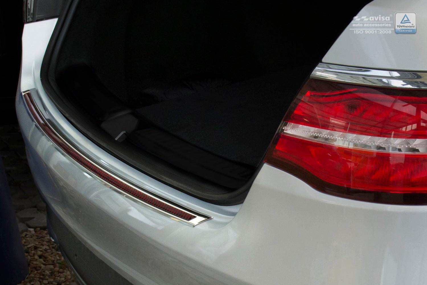 Lastskydd Mercedes Gle Coupe C292 2015–2019 – Spegelblank steel, Röd&Svart Kolfiber | AVISA - Carlevel AB - Lastskydd