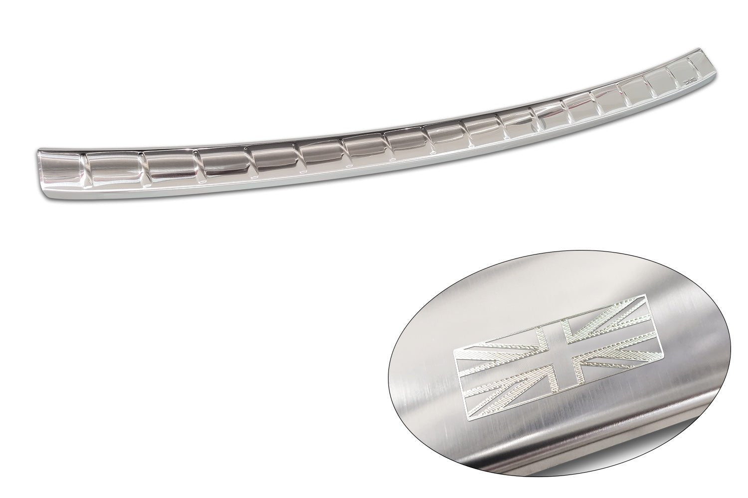 Lastskydd MG HS/ Ehs facelift 2020–2023, facelift 2023–2024 (engrave British facelift ag) – Silver satin | AVISA - Carlevel AB - Lastskydd
