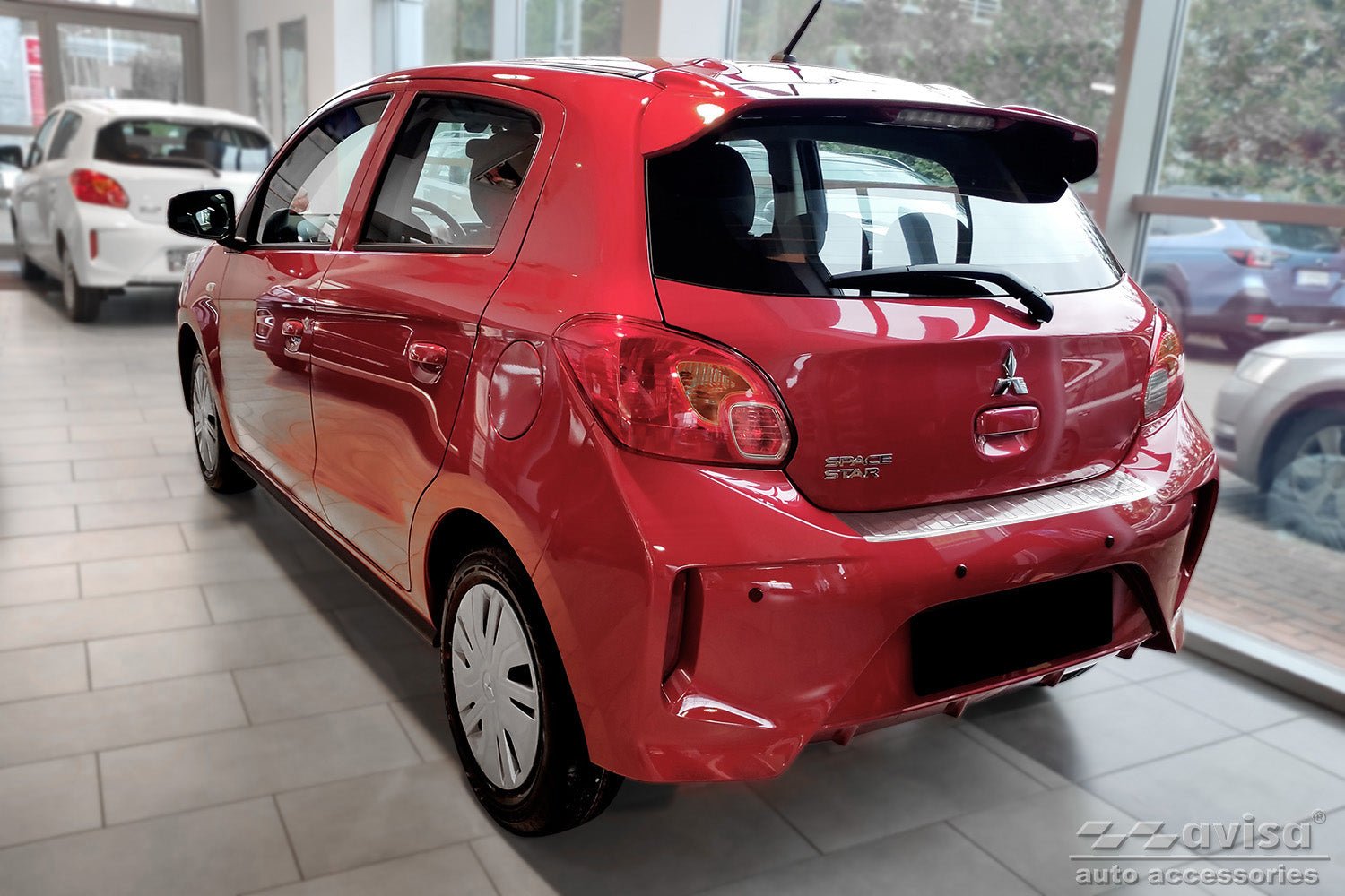 Lastskydd Mitsubishi Space Star facelift 2020+ – Silver satin | AVISA - Carlevel AB - Lastskydd