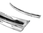 Lastskydd Porsche Cayenne III (P0536) 2017–2023 "Performance" – Spegelpolerat silver, Svart Kolfiber | AVISA - Carlevel AB - Lastskydd