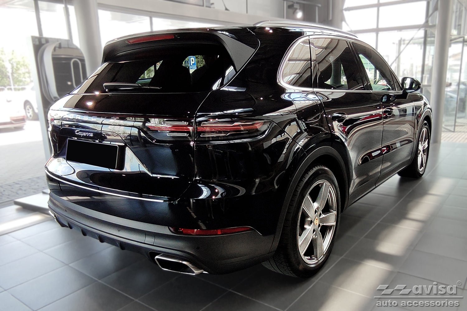 Lastskydd Porsche Cayenne III (P0536) 2017–2023 – Silver satin | AVISA - Carlevel AB - Lastskydd