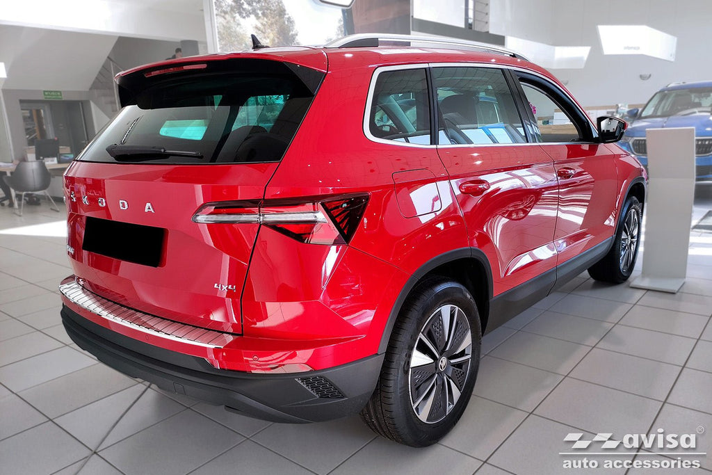 Lastskydd Skoda Karoq facelift 2022+/ Sportline facelift 2022+ – Spegelpolerat silver | AVISA - Carlevel AB - Lastskydd