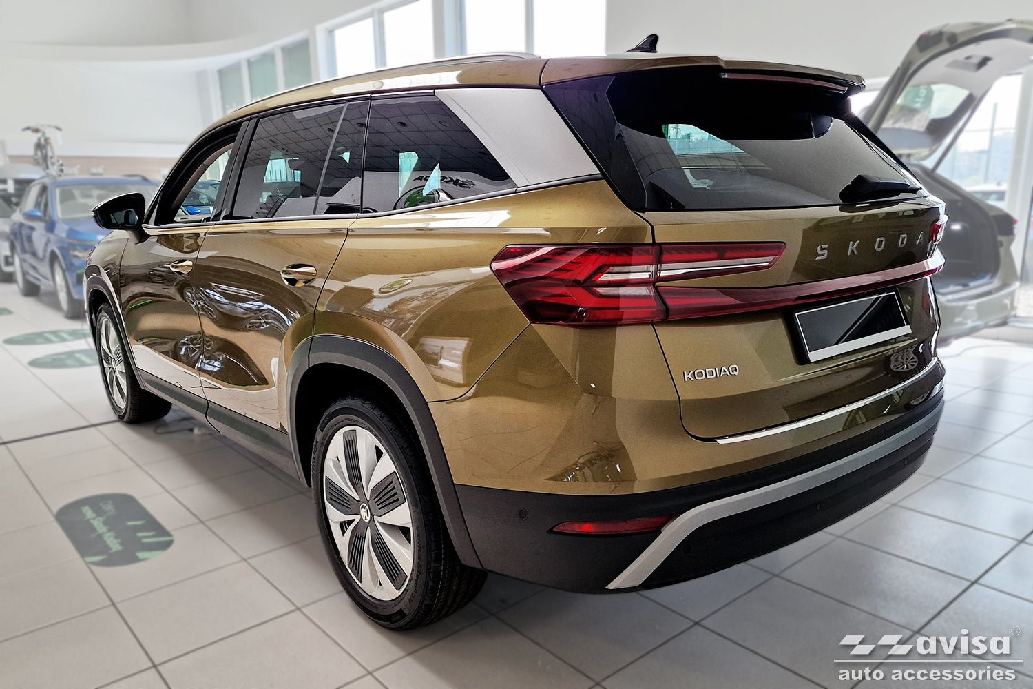 Lastskydd Skoda Kodiaq II 2024+ – Silver satin | AVISA - Carlevel AB - Lastskydd