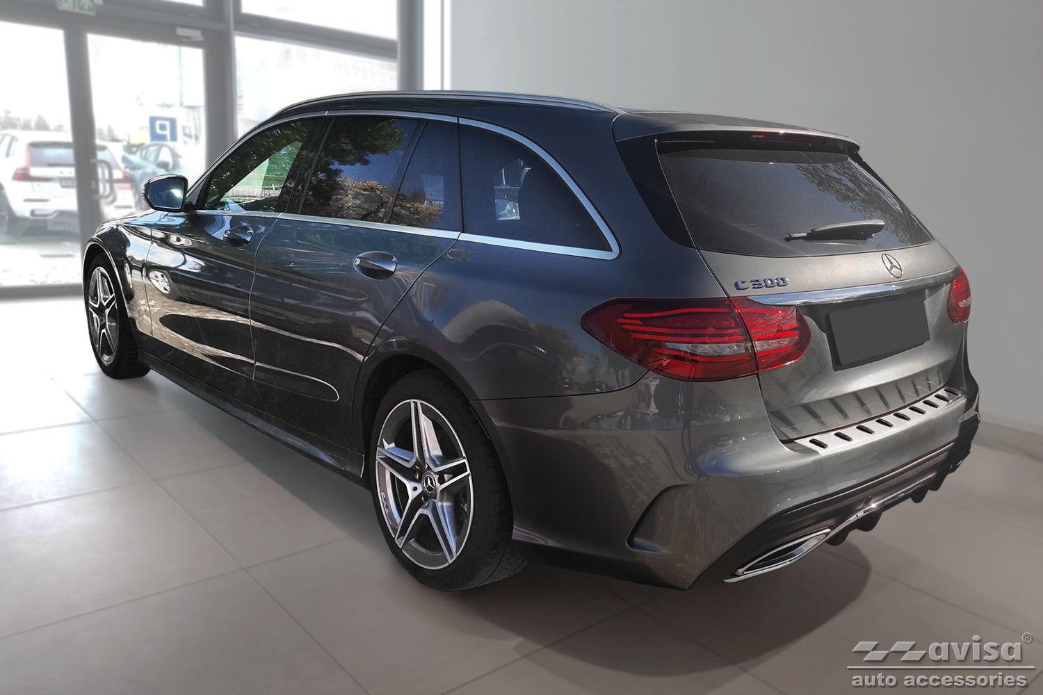 Lastskydd Strong Edition Mercedes C Class W205 Kombi 2014–2018, facelift 2018+ – Silver | AVISA - Carlevel AB - Lastskydd