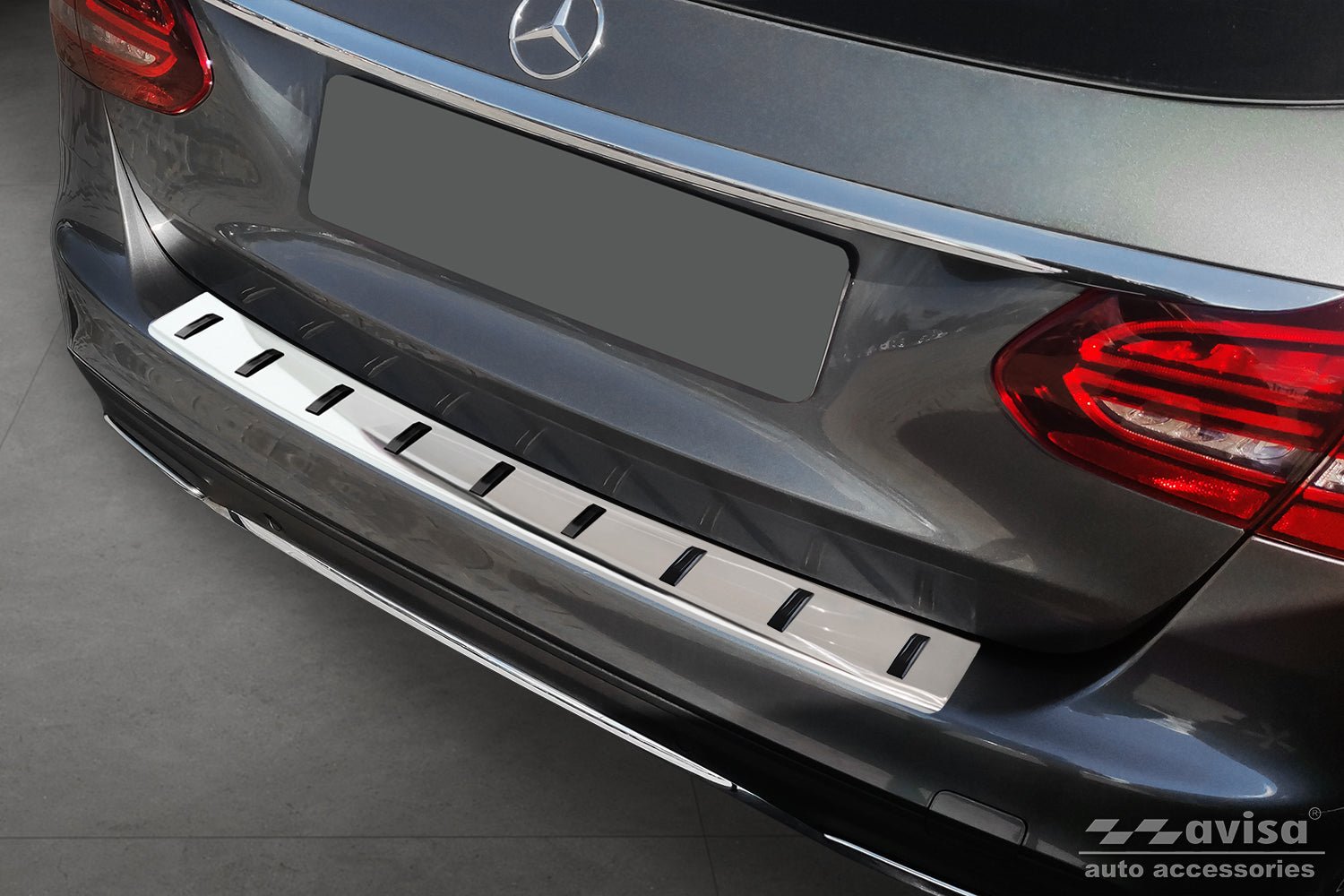 Lastskydd Strong Edition Mercedes C Class W205 Kombi 2014–2018, facelift 2018+ – Silver | AVISA - Carlevel AB - Lastskydd