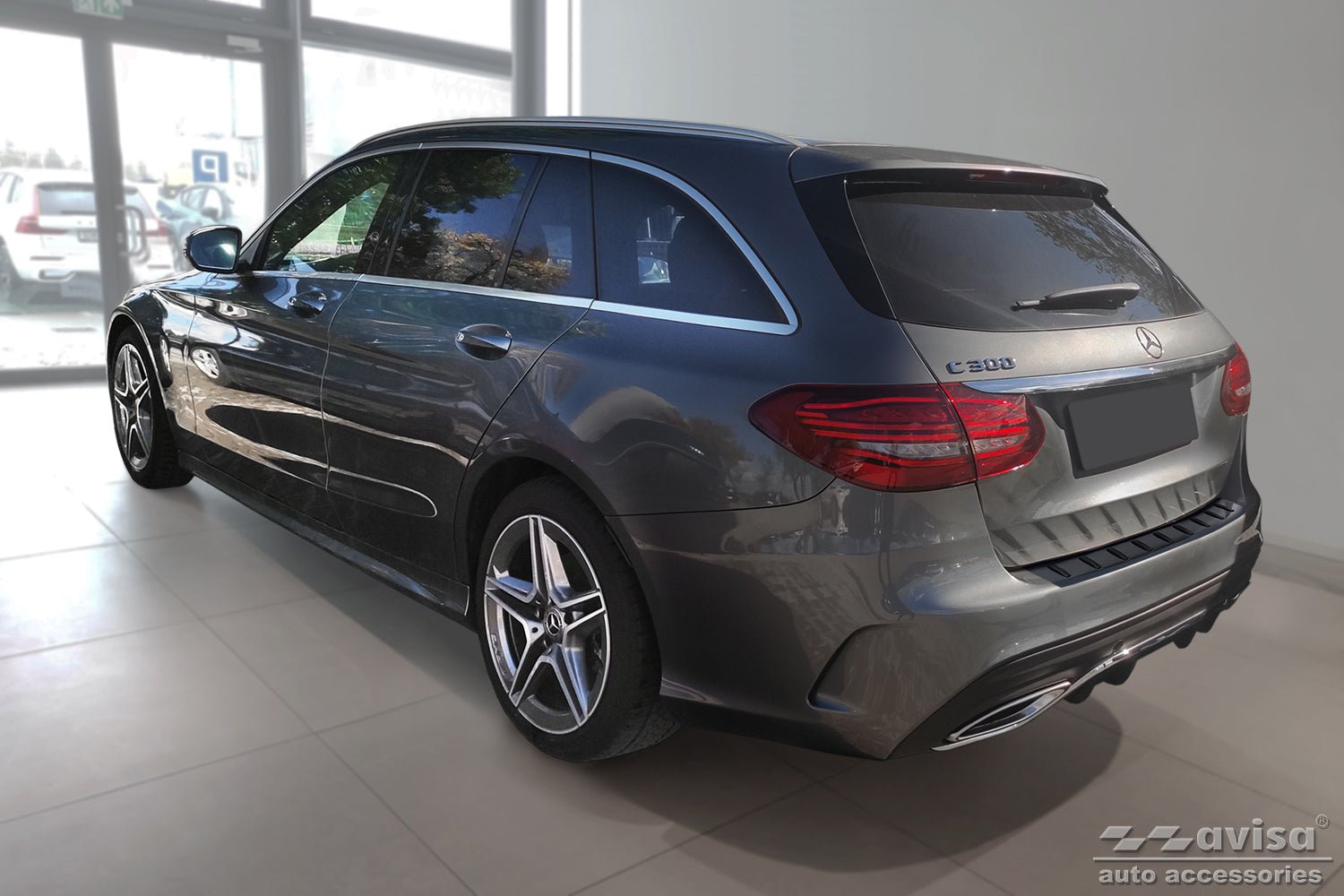 Lastskydd Strong Edition Mercedes C Class W205 Kombi 2014–2018, facelift 2018+ – Svart | AVISA - Carlevel AB - Lastskydd