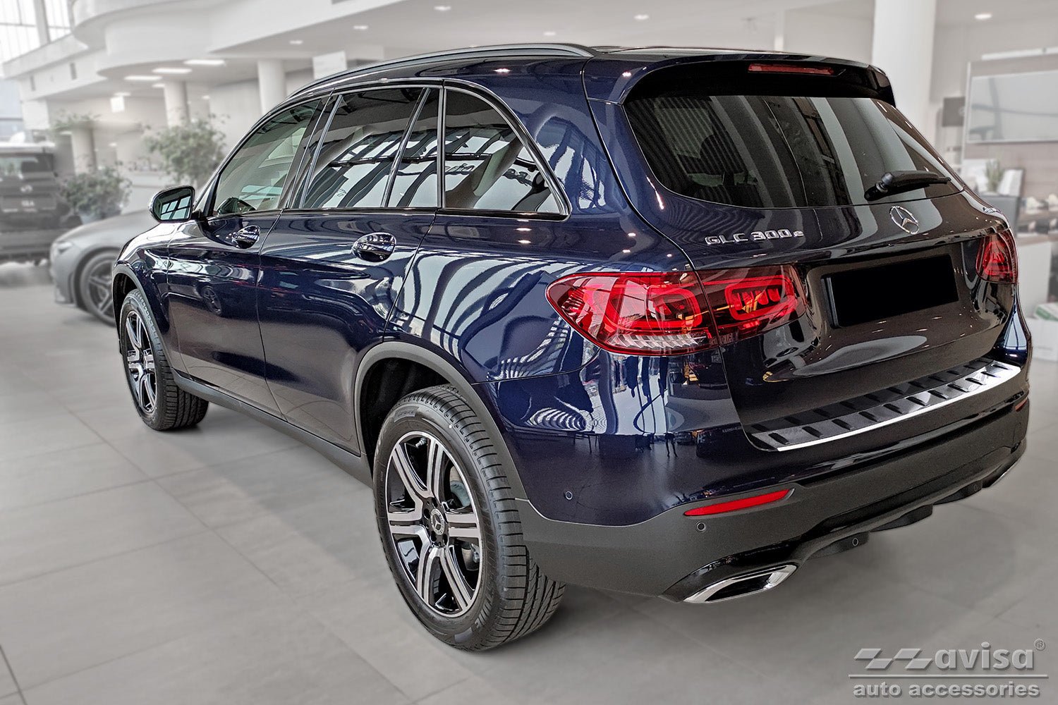 Lastskydd Strong Edition Mercedes Glc (X253) 5-dörrars/ Hybrid 2015–2019, facelift 2019–2022 – Silver satin | AVISA - Carlevel AB - Lastskydd