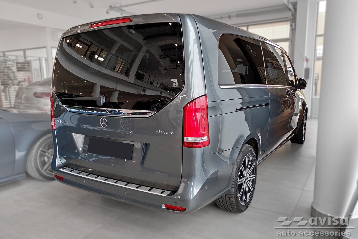 Lastskydd Strong Edition Mercedes V Class W447/ Vito III/ Marco Polo 2014–2019, facelift 2019–2024, facelift 2024+ (fit only… – Silver satin | AVISA - Carlevel AB - Lastskydd