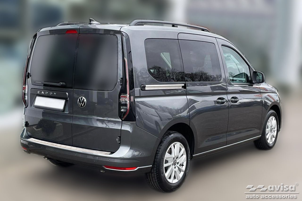 Lastskydd Volkswagen Caddy V ( SB ) 2020+ (fitting to both: two and one bak dörrar version) m.fl. – Silver satin | AVISA - Carlevel AB - Lastskydd