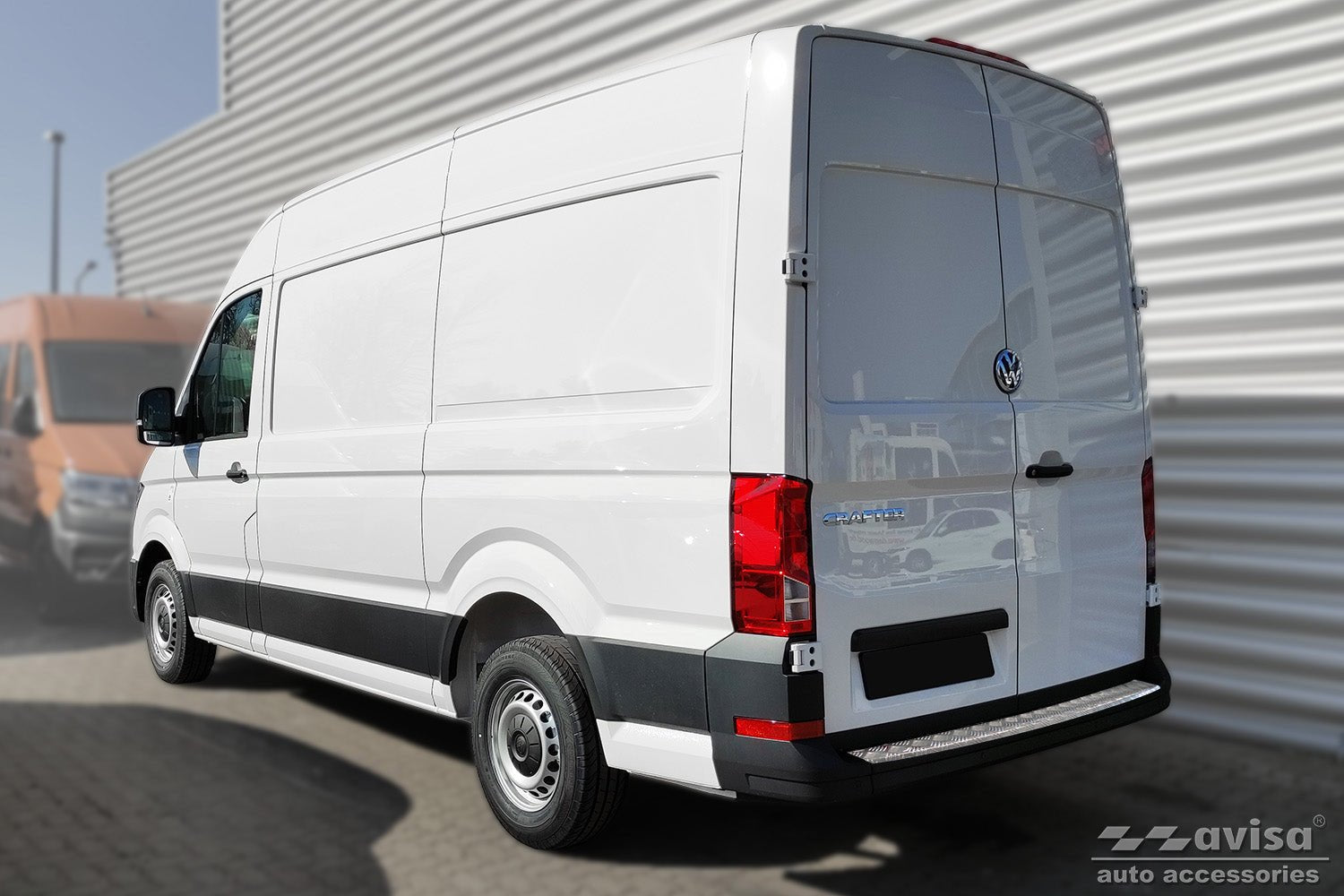 Lastskydd Volkswagen Crafter II 2017–2024, facelift 2024+ – Silver satin (2/35576) | AVISA - Carlevel AB - Lastskydd