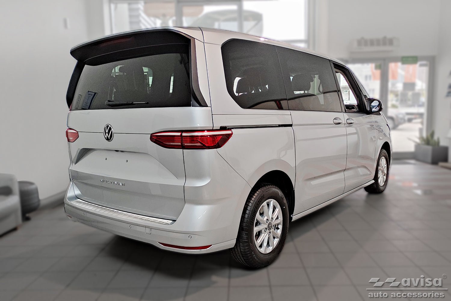 Lastskydd Volkswagen Multivan T7 2021+/ Family 2025/ California 2025+ Spegelpolerat silver | AVISA - Carlevel AB - Lastskydd