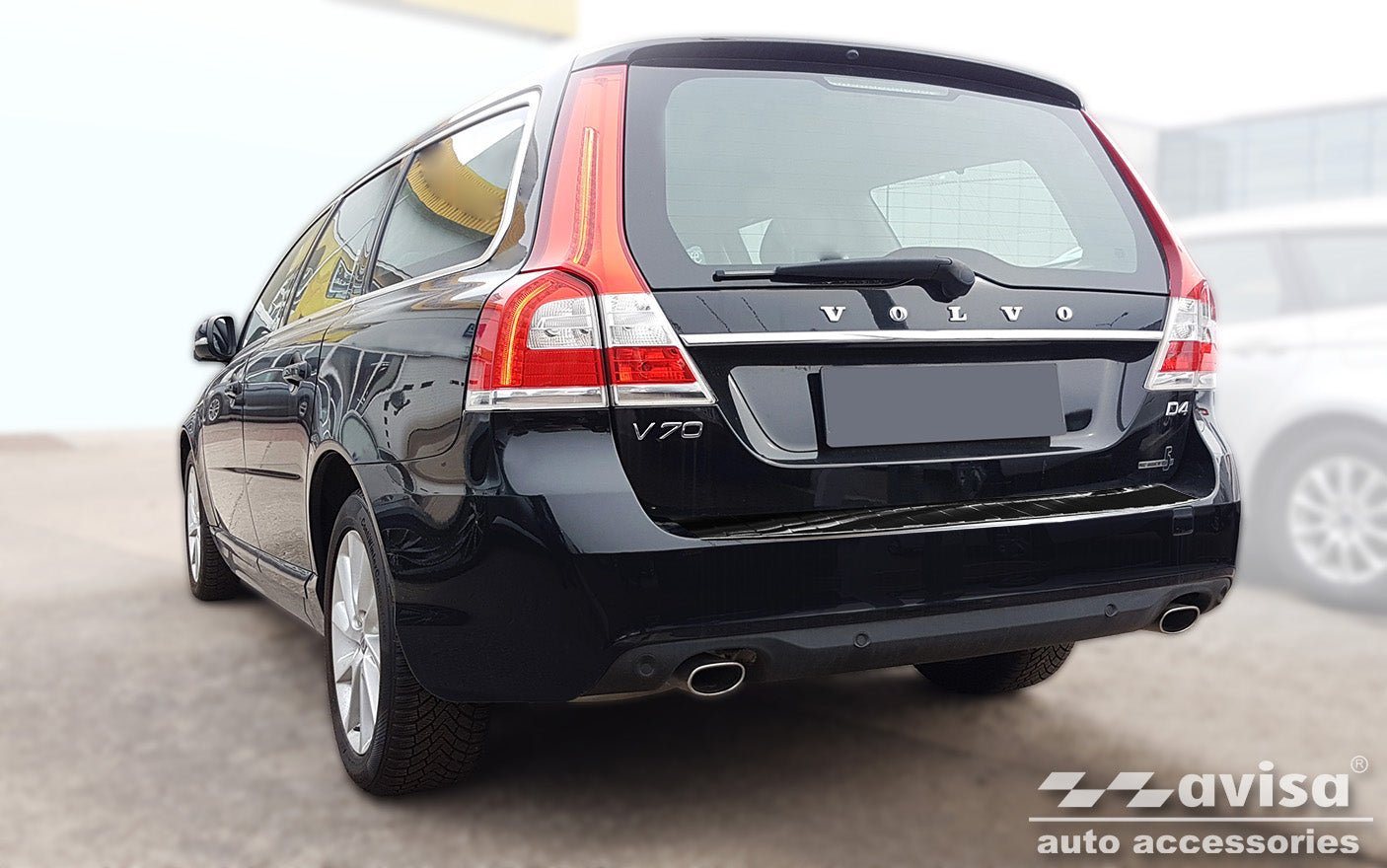 Lastskydd Volvo V70 III facelift 2014–2016 – Spegelblank svart | AVISA - Carlevel AB - Lastskydd