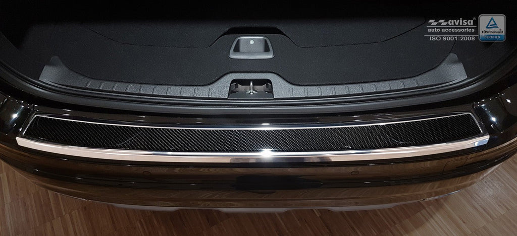 Lastskydd Volvo XC60 2013–2017 – Spegelblank steel,Svart Kolfiber | AVISA - Carlevel AB - Lastskydd