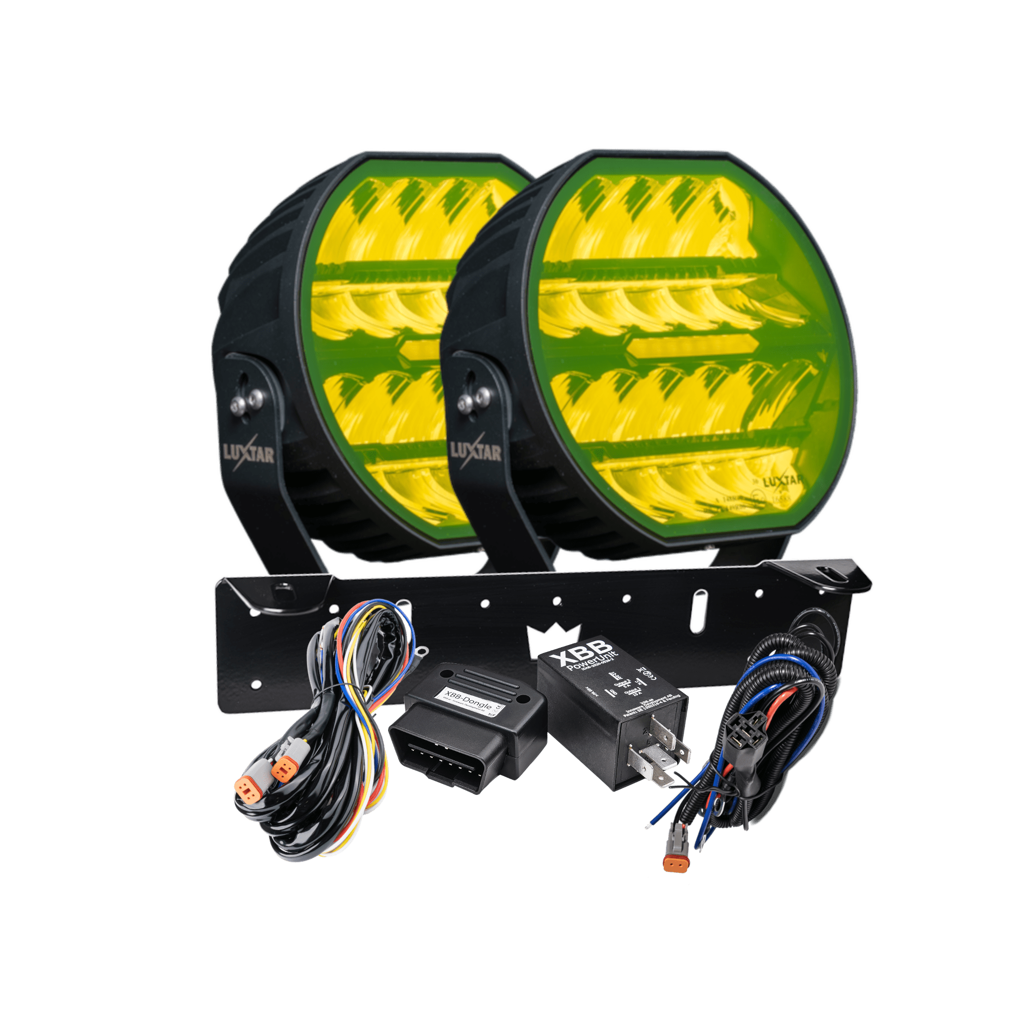 LUXTAR LED-extraljus Stellar Black RAD2 – Yellow Canbus - Carlevel AB - Fordon och delar > Fordonsdelar > Belysning > Extraljus