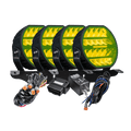 LUXTAR LED-extraljus Stellar Black RAD4 – Yellow Canbus - Carlevel AB - Fordon och delar > Fordonsdelar > Belysning > Extraljus