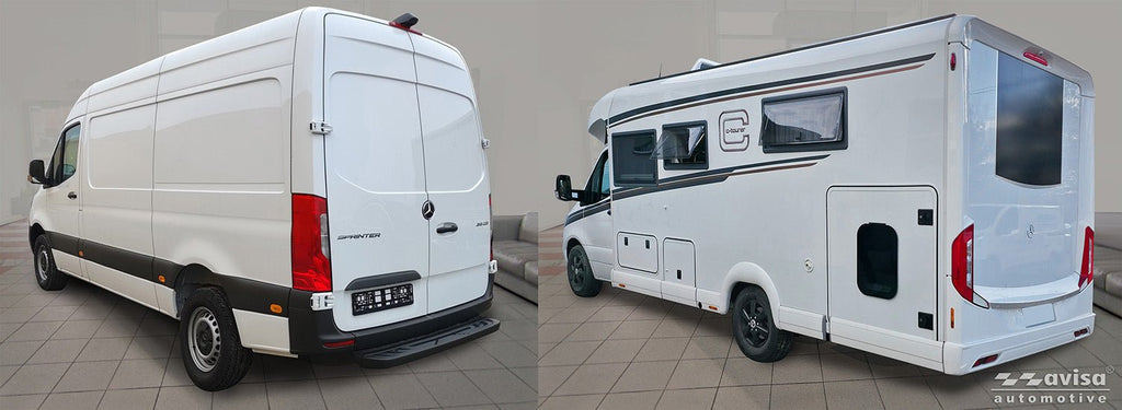 Mugghållarlist Mercedes Sprinter III 2018+ – Matt silver | AVISA - Carlevel AB - Mugghållarlist