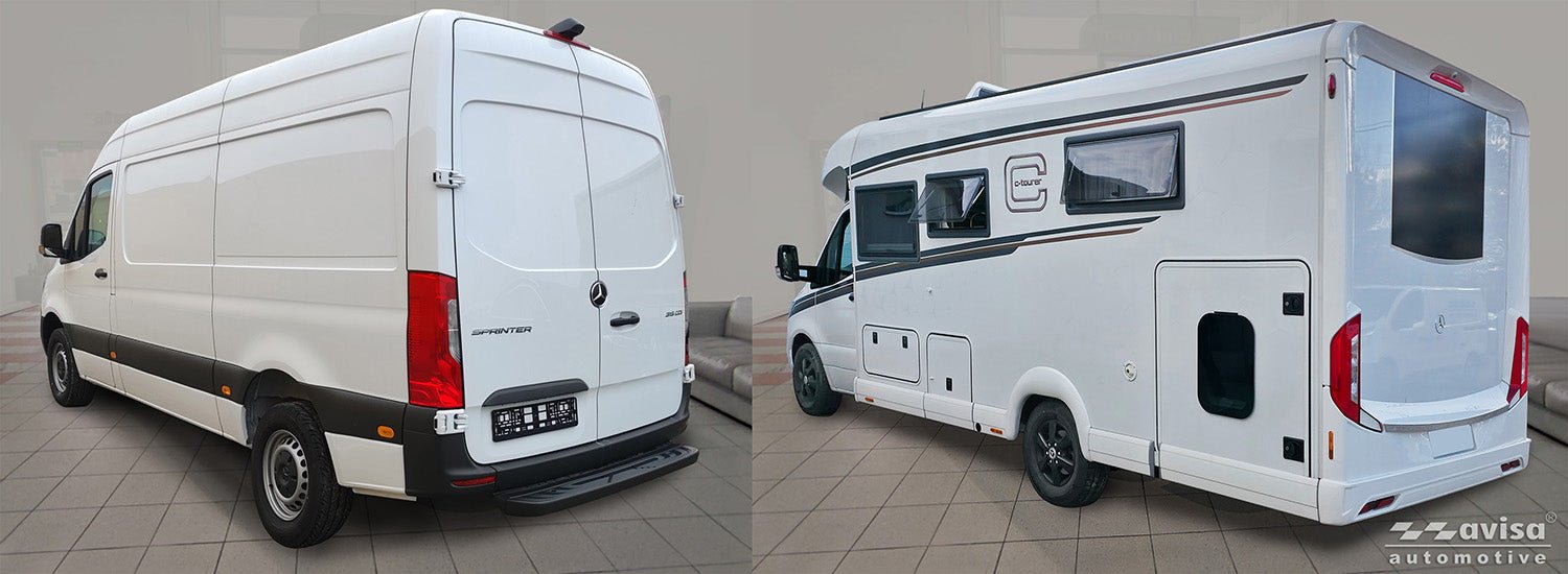 Mugghållarlist Mercedes Sprinter III 2018+ – Matt silver | AVISA - Carlevel AB - Mugghållarlist