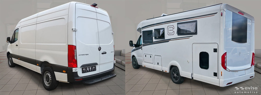 Mugghållarlist Mercedes Sprinter III 2018+ – Spegelblank svart | AVISA - Carlevel AB - Mugghållarlist