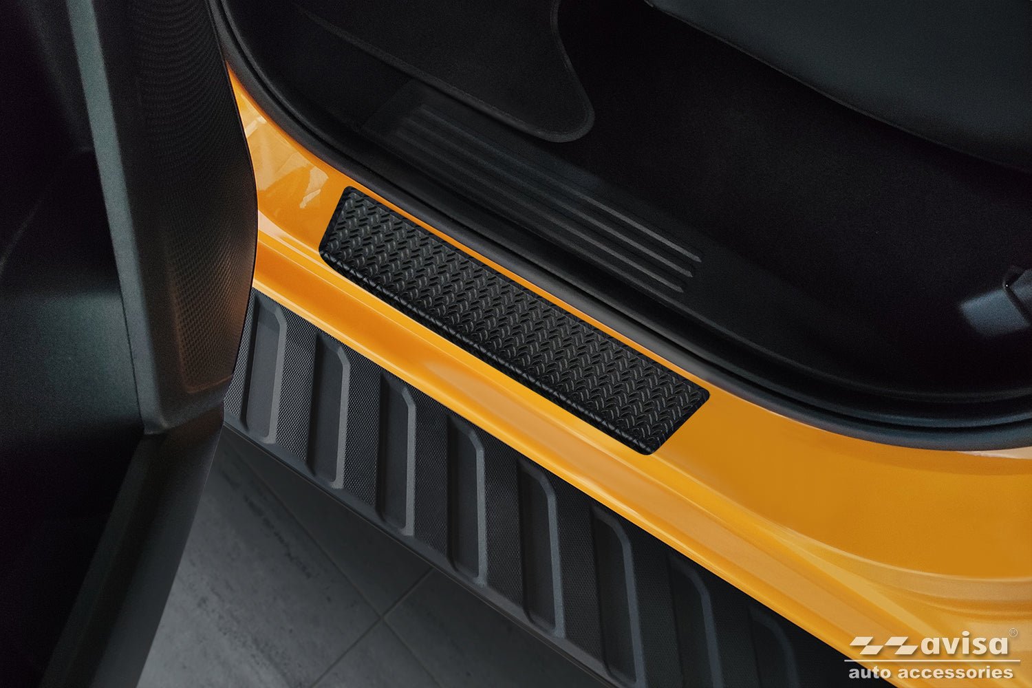 Tröskelskydd Black Mat Ford Ranger VI 2022+ / Volkswagen Amarok II 2023+ – Mattsvart | AVISA - Carlevel AB - Tröskelskydd