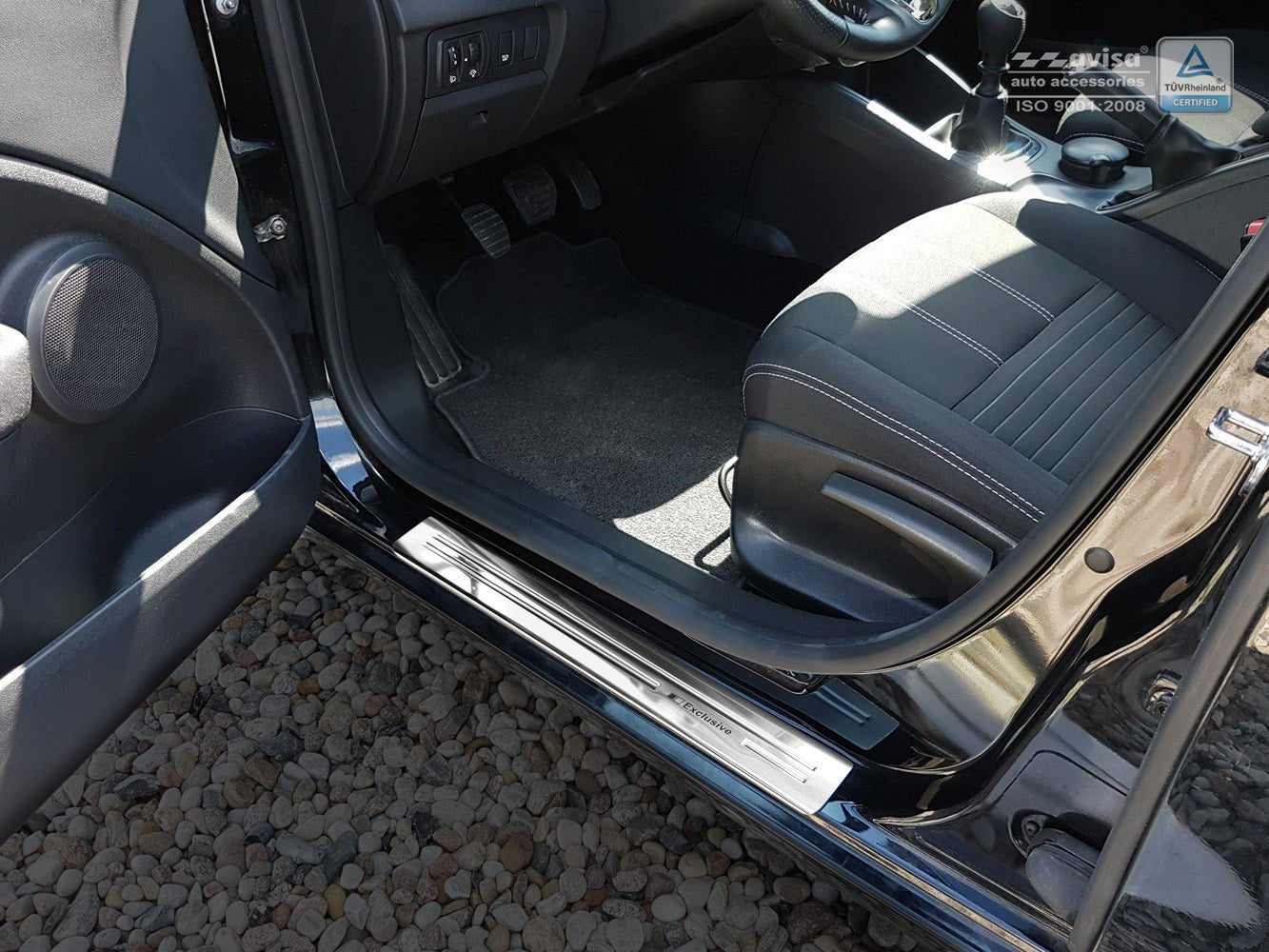 Tröskelskydd Exclusive Renault facelift Uence 4-dörrars 2009+ / Renault Megane III 5-dörrars GT 2008+ – Silver satin | AVISA - Carlevel AB - Tröskelskydd